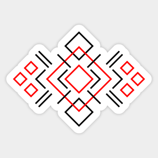 Abstract Background - Red Black Sticker